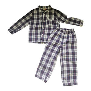 John Lewis Kids Plaid Pajama Toddler Set Size  4
